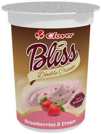 Clover Bliss Yoghurt Strawberry and Cream - 175g | Clover Corporate