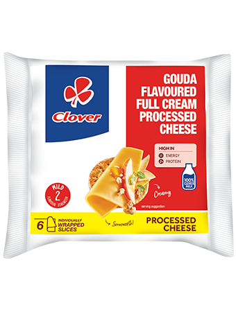 Processed Cheese Slices Gouda 90g Clover Corporate